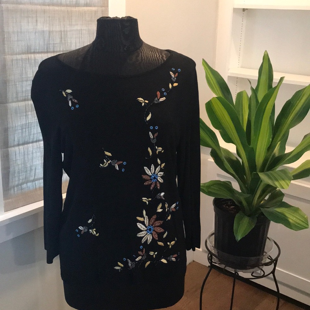 Lucia Burns Sequin 3/4 sleeve XL